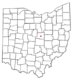 Location of Gambier, Ohio