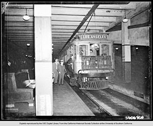 Pacific Electric car at Subway Terminal ca1930