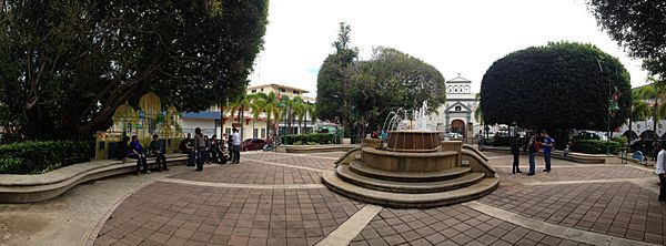 Panorama of Central Plaza of Guaynabo, Puerto Rico