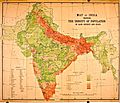 Population density map of British India according to 1911 Census