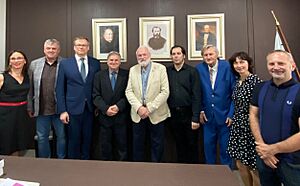President Ivan Gašparovič in Matica Slovenská on the occasion of the awarding of Stanislav Harangozo