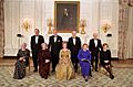 Presidents and First Ladies pose for a photograph at the 2000 White House Historical Association Dinner
