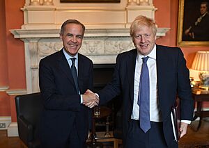 Prime Minister Boris Johnson meets with Mark Carney No.10 Downing Street