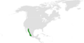 Progne sinaloae distribution map