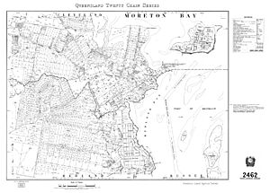 Queensland 20-chain map, showing Redland Bay, Victoria Point and Coochiemuldo Island, 1972