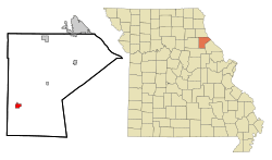 Location of Perry, Missouri