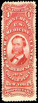 Revenue John Henry medicine 1862 RS116