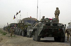 Romanian military convoy in Afghanistan