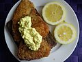 Rugbrød med fiskefileter og remoulade (7433913604)