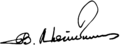 Signature of Valentina Matviyenko
