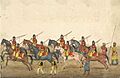 Skinner's Horse party, in a folio from 'Reminiscences of Imperial Delhi’, an album by Thomas Metcalfe, 1843