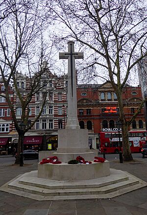 Sloane Square War Memorial in Winter