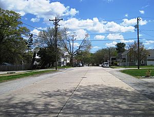 Community as shown along Broad Street in April 2021