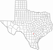 Location of Elmendorf, Texas