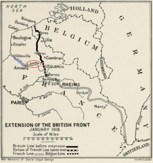 The British and French Fronts, early 1918
