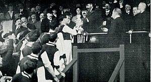 The King George V presents the FA Cup 1914