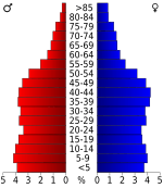 USA Shelby County, Tennessee.csv age pyramid