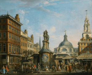 View of the Stocks Market London, Joseph Nickolls