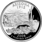 Arizona quarter dollar coin