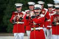 A member of the United States Marine Band playing