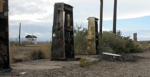Abandoned gas pumps - Two Guns, Arizona