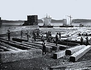 Aboutement de bois equarri Quebec 1872