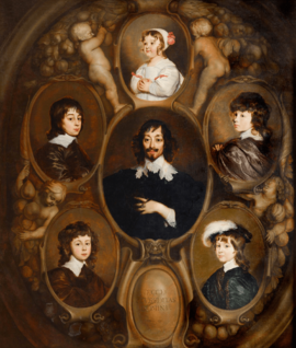Adriaen Hanneman - Constantijn Huygens and his-five-children