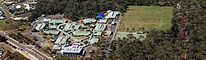 Aerial view of Tannum Sands State High School, 2022