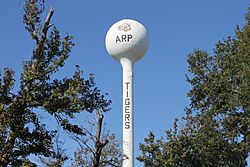 Water tower in Arp, Texas
