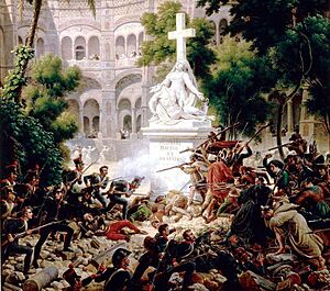 Assault on San Engracia monastery by Baron Lejeune