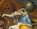 Bosch, Hieronymus - The Garden of Earthly Delights, right panel - Detail Bird-headed monster or The Prince of Hell - close-up head (lower right)