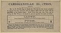 Cardiganshire Election ballot paper 1880