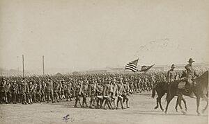 Ceremonies - Camp Funston thru Camp Lee - Review of 328th Regiment Infantry At Camp Gordon, Atlanta, Georgia - NARA - 26422369 (cropped) (cropped)