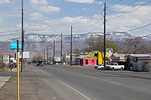 F Road (US Highway 6) in Clifton looking toward Grand Mesa.