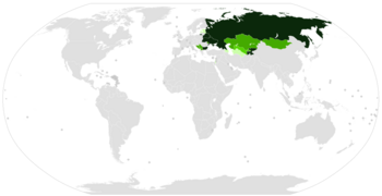 Cyrillic alphabet world distribution