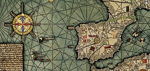 Detalle del Atlas catalán de Cresques Abraham