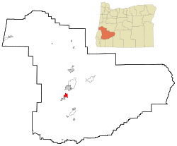 Location of Green, Oregon