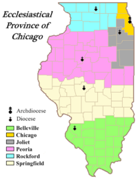 Ecclesiastical Province of Chicago map 1