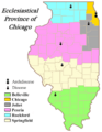 Ecclesiastical Province of Chicago map 1
