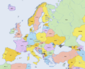 Europe countries map en 2