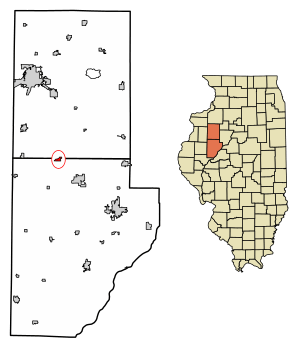 Location of London Mills in Fulton County, Illinois.
