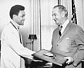 George Foreman and Lyndon Johnson 1968