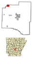 Grant County Arkansas Incorporated and Unincorporated areas Tull Highlighted 0570220