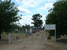 Greta cemetery gate
