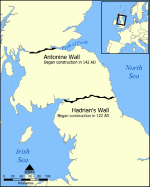 Hadrians Wall map