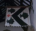 Hagley, St John the Baptist - interior, 1st Visc Chandos' Garter Banner - photo 2 cropped