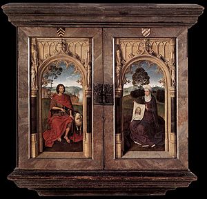 Hans Memling - Triptych of Jan Floreins (reverse) - WGA14894