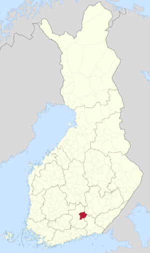 Location of Heinola in Finland