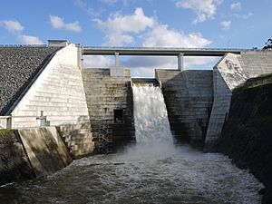 Hinze Dam Spillway overflows