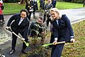 Hon Kiritapu Allan and Dame Helen Winkelmann planting a kauri 03